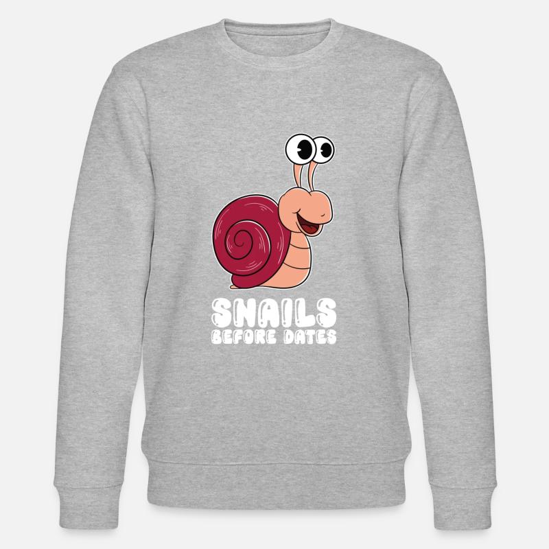 Snails before dates - Stanley/Stella CHANGER Unisex Organic Sweatshirt - heather grey