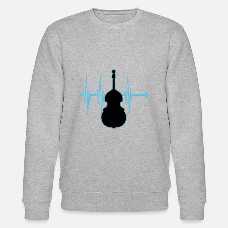 Kontrabass - Stanley/Stella Unisex Bio-Sweatshirt CHANGER  - Grau meliert