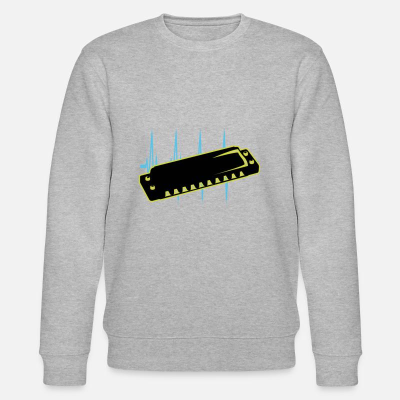 Mundharmonika - Stanley/Stella Unisex Bio-Sweatshirt CHANGER  - Grau meliert