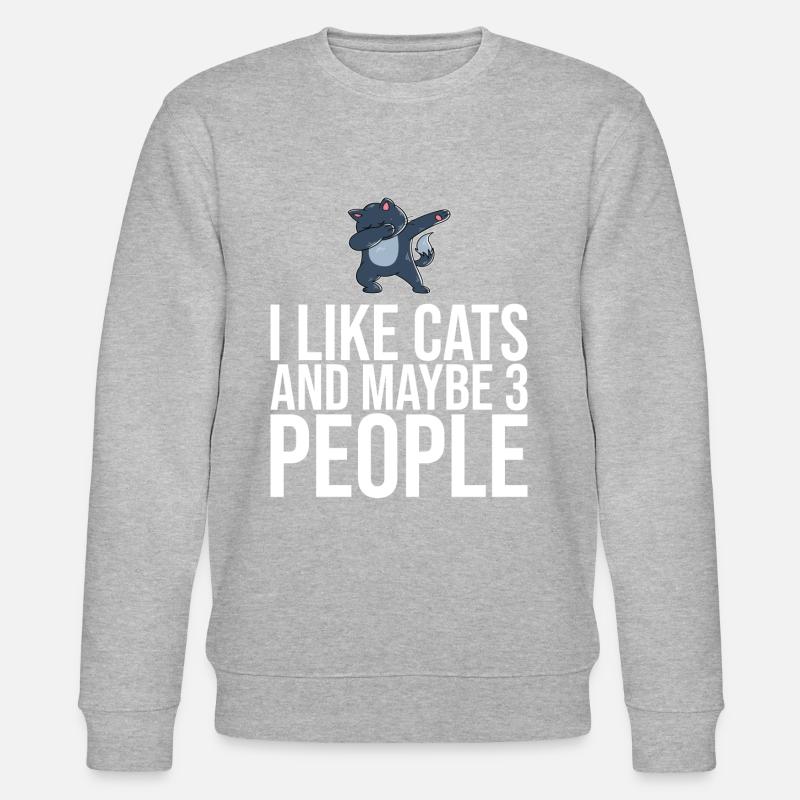 Dabbing Katze Lustige Katze - Stanley/Stella Unisex Bio-Sweatshirt CHANGER - Grau meliert