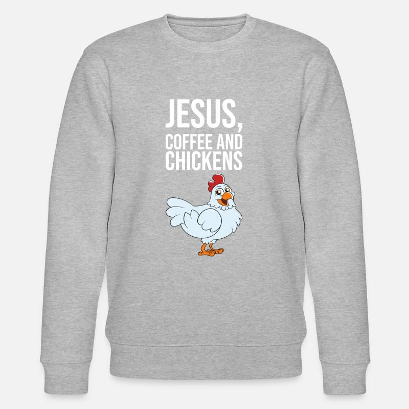 Café et poulets Jésus - Sweat bio CHANGER Stanley/Stella Unisexe - gris chiné