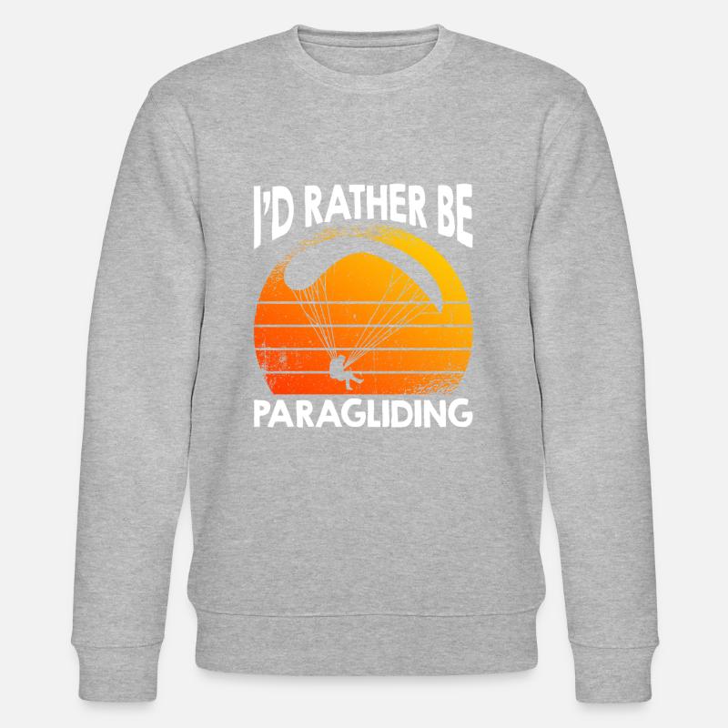 I'd Rather Be Paragliding - Stanley/Stella Unisex Bio-Sweatshirt CHANGER  - Grau meliert