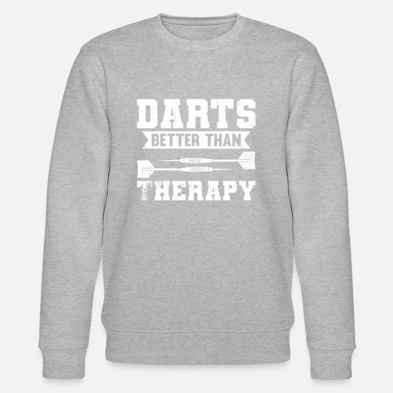 Darts Better Than Therapy - Stanley/Stella CHANGER Unisex Organic Sweatshirt - heather grey