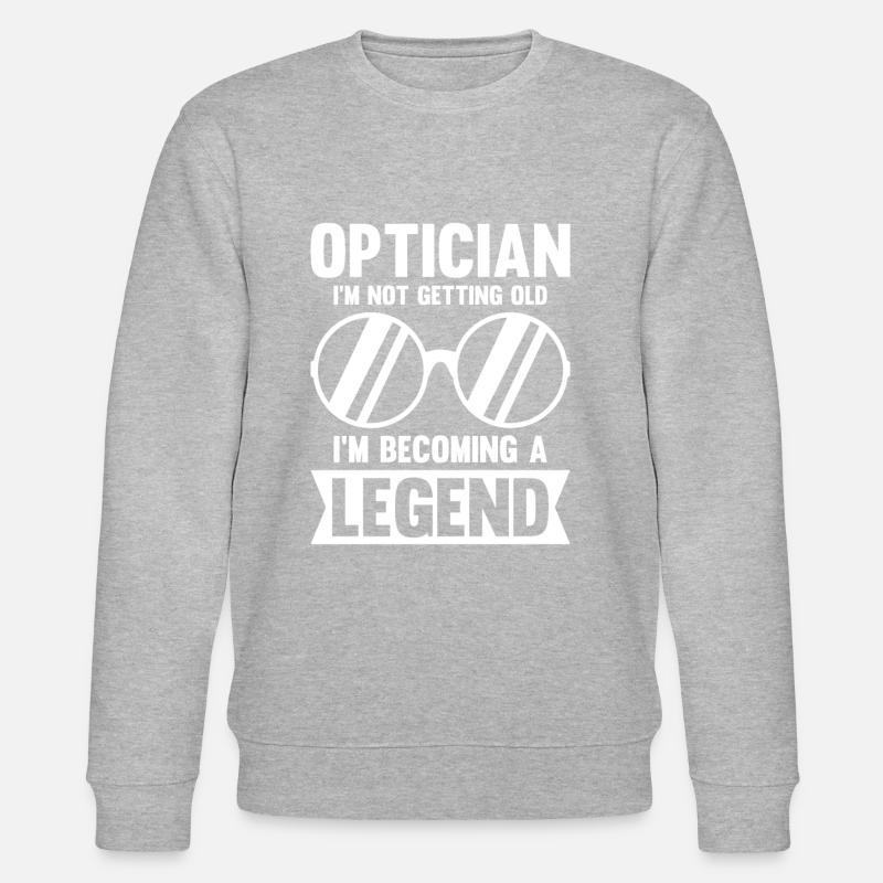 Optiker Sprüche Optometrist Augenarzt - Stanley/Stella Unisex Bio-Sweatshirt CHANGER  - Grau meliert