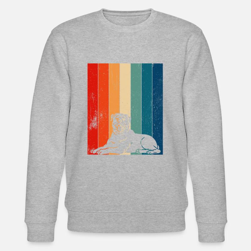 Retro Distressed Rottweiler Lines - Stanley/Stella Unisex Bio-Sweatshirt CHANGER  - Grau meliert