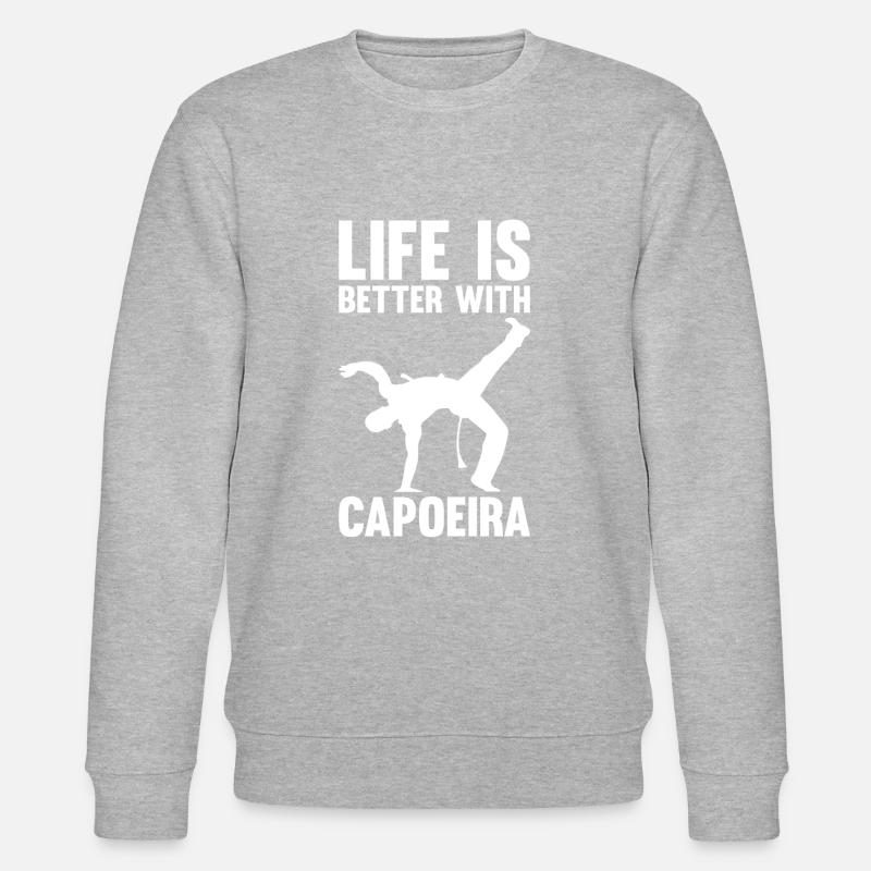 Life Is Better With Capoeira - Stanley/Stella Unisex Bio-Sweatshirt CHANGER  - Grau meliert