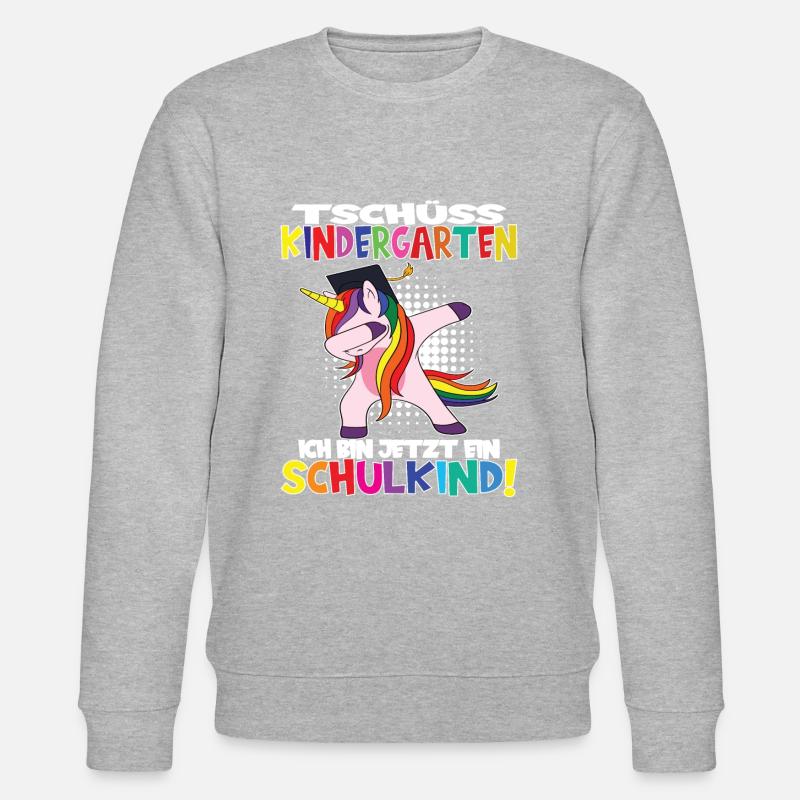 Tschüss Kindergarten Ich Bin Jetzt Ein Schulkind! - Stanley/Stella Unisex Bio-Sweatshirt CHANGER  - Grau meliert