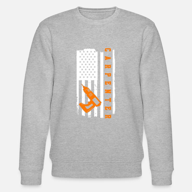 Drapeau charpentier États-Unis Charpentier - Sweat bio CHANGER Stanley/Stella Unisexe - gris chiné