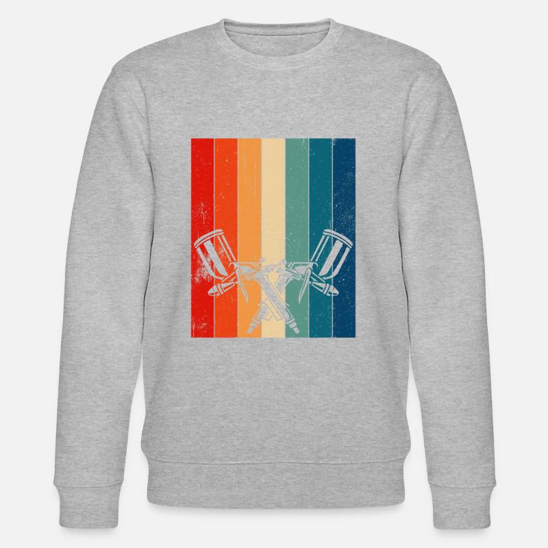 Retro Paint Sprayer Painter - Stanley/Stella Unisex Bio-Sweatshirt CHANGER - Grau meliert