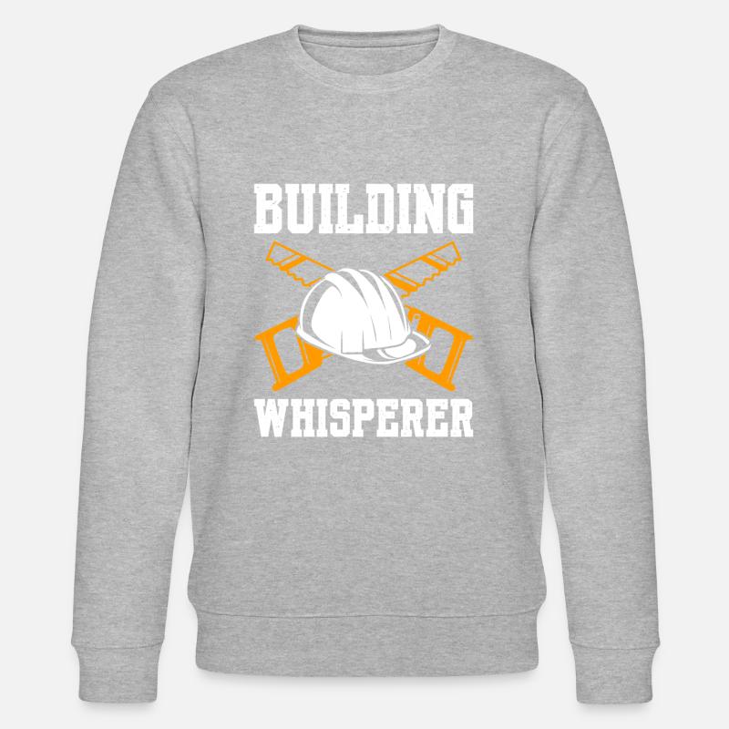 Building Whisperer Construction Worker - Stanley/Stella Unisex Bio-Sweatshirt CHANGER  - Grau meliert