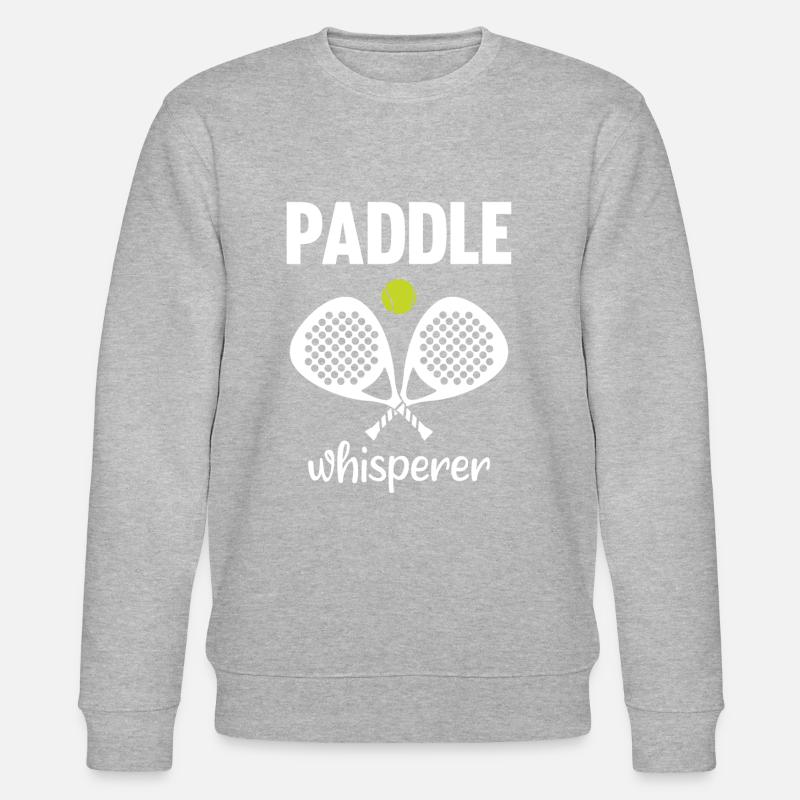 Paddle Whisperer Paddle Tennis - Stanley/Stella Unisex Bio-Sweatshirt CHANGER - Grau meliert