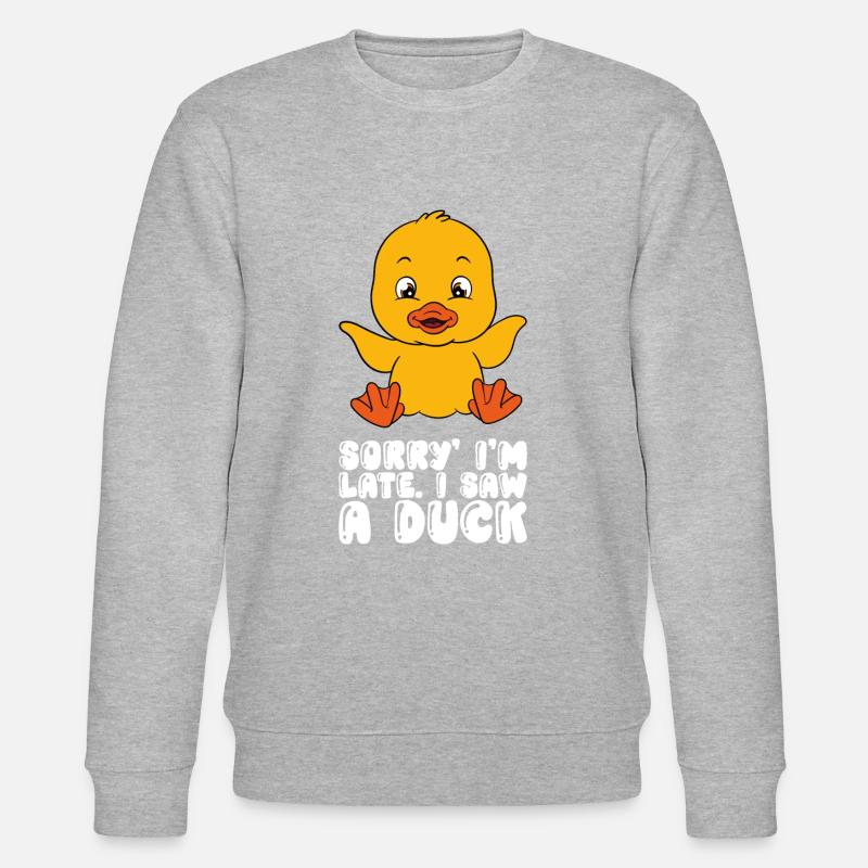 Funny duck Cute ducks - Stanley/Stella CHANGER Unisex Organic Sweatshirt - heather grey