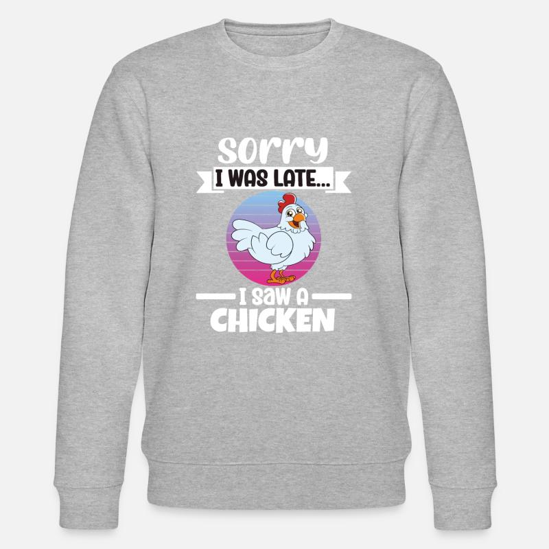 Drôle de poulet disant poulet - Sweat bio CHANGER Stanley/Stella Unisexe - gris chiné
