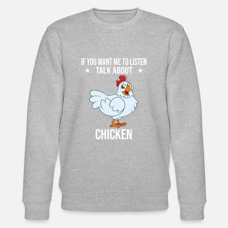 Drôle de poulet disant poulet - Sweat bio CHANGER Stanley/Stella Unisexe - gris chiné
