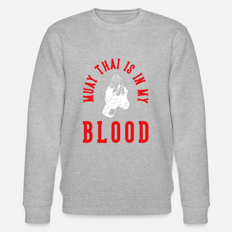 Muay Thai Boxing - Stanley/Stella Unisex Bio-Sweatshirt CHANGER  - Grau meliert