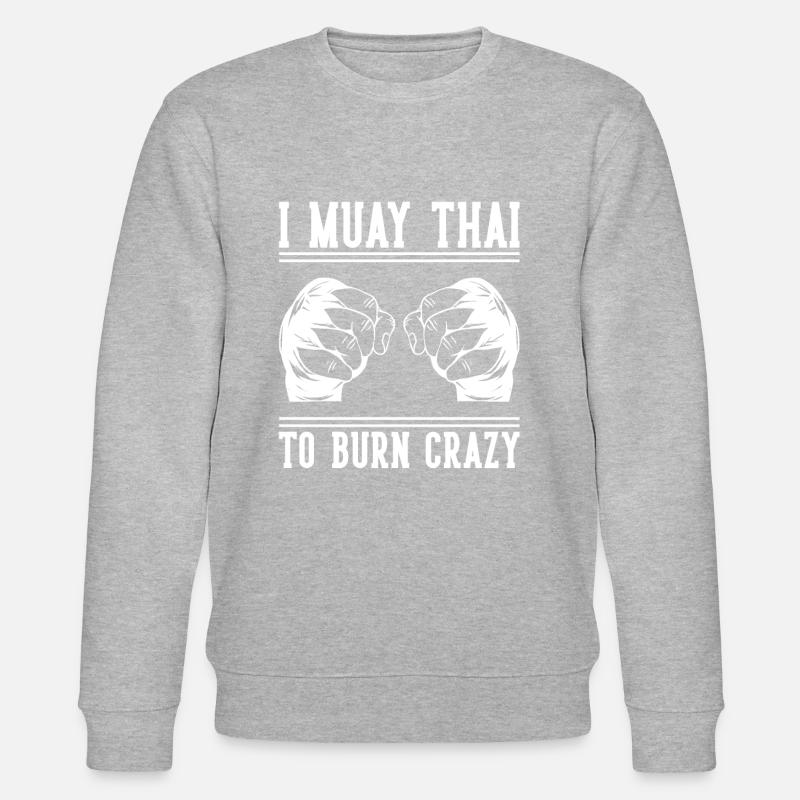 Muay Thai Boxing - Stanley/Stella Unisex Bio-Sweatshirt CHANGER  - Grau meliert
