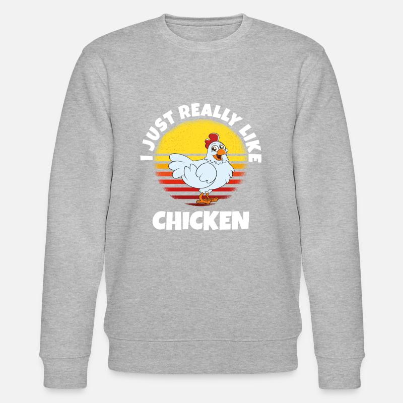 Drôle de poulet disant poulet - Sweat bio CHANGER Stanley/Stella Unisexe - gris chiné