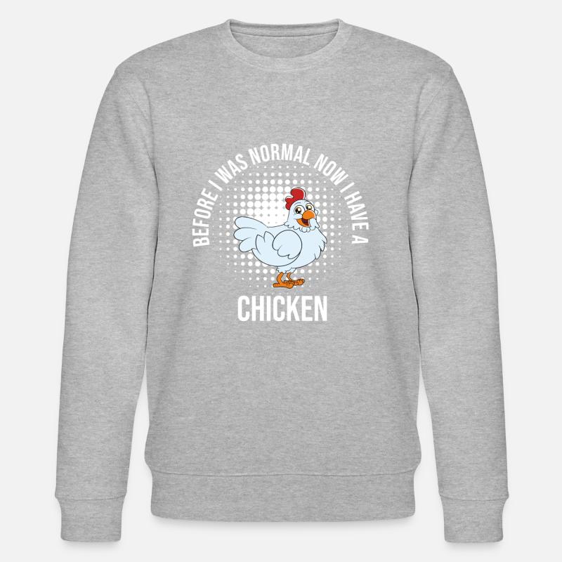 Drôle de poulet disant poulet - Sweat bio CHANGER Stanley/Stella Unisexe - gris chiné