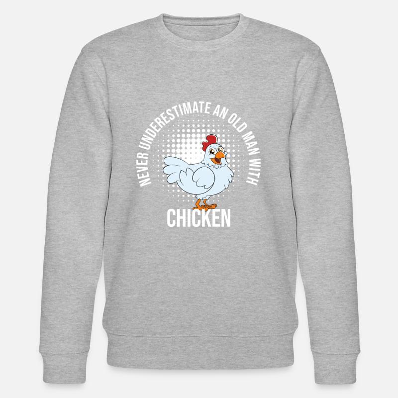 Drôle de poulet disant poulet - Sweat bio CHANGER Stanley/Stella Unisexe - gris chiné