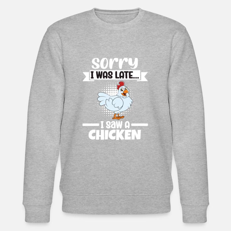 Drôle de poulet disant poulet - Sweat bio CHANGER Stanley/Stella Unisexe - gris chiné