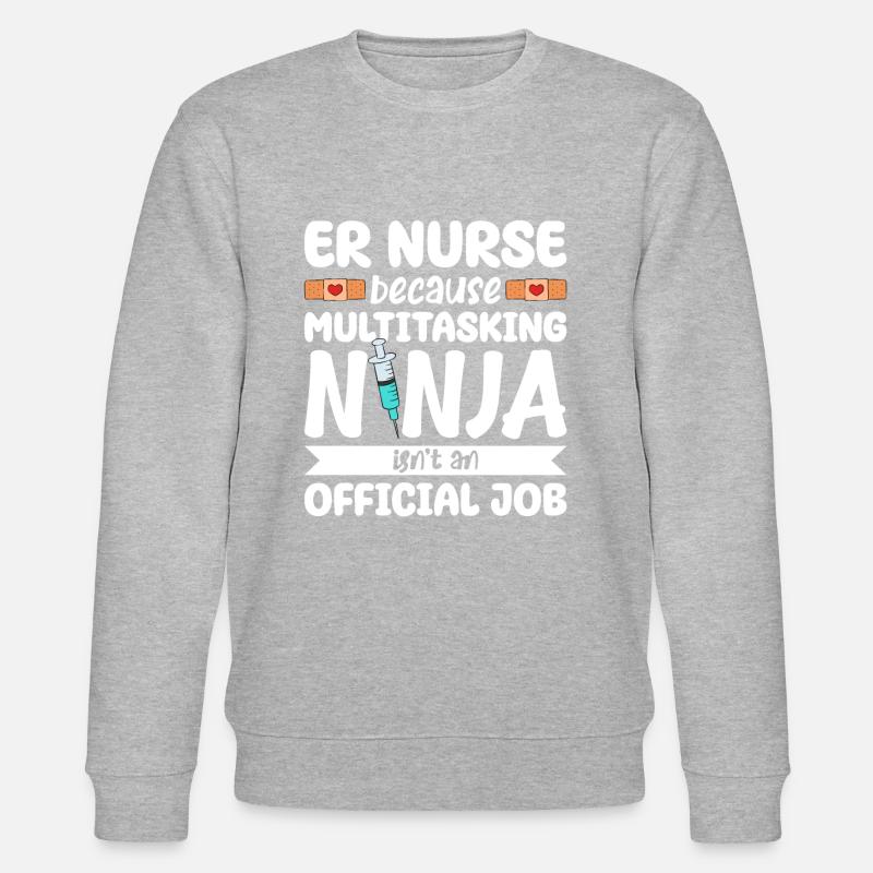 Drôles de cadeaux d’infirmière - Sweat bio CHANGER Stanley/Stella Unisexe - gris chiné