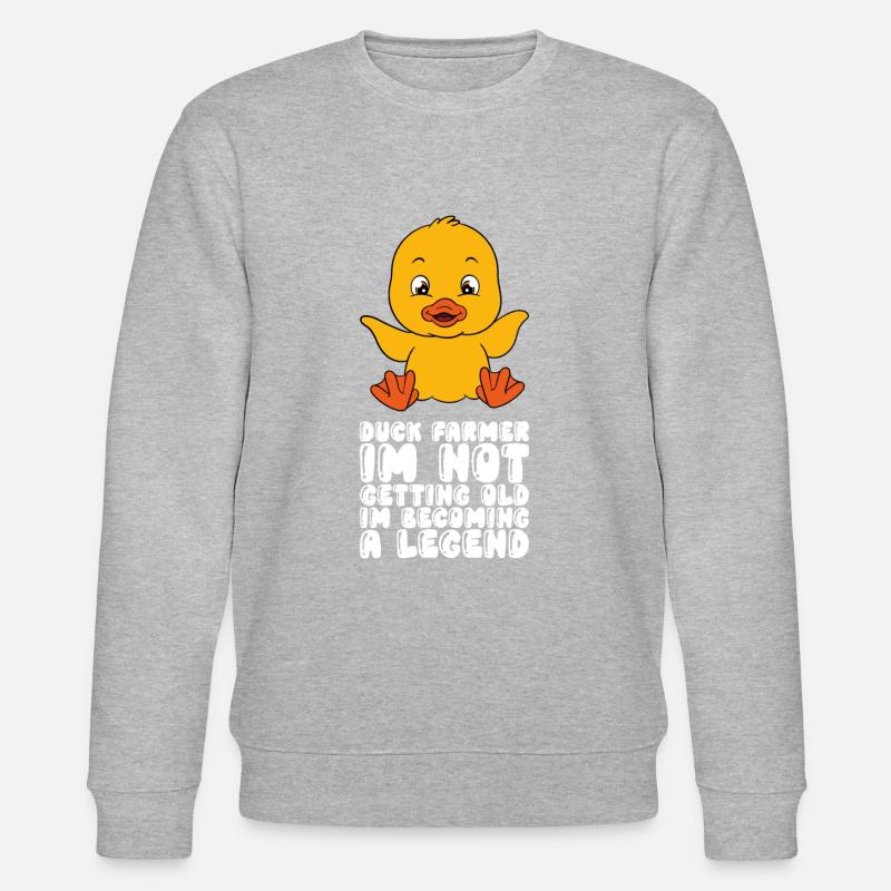 Funny Duck Cute Ducks - Stanley/Stella CHANGER Unisex Organic Sweatshirt - heather grey