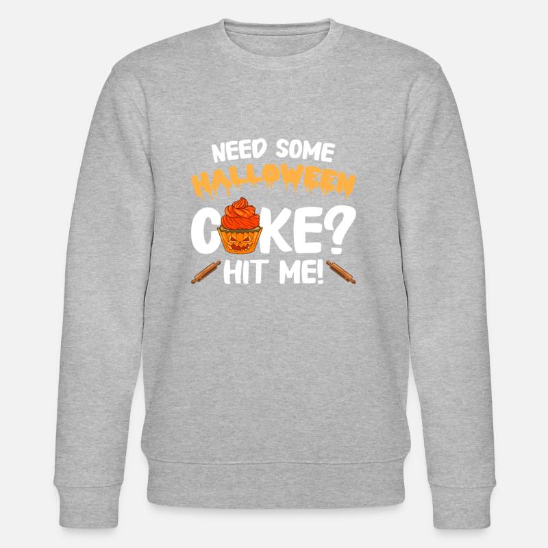 Bäcker Halloween Geschenke Konditor - Stanley/Stella Unisex Bio-Sweatshirt CHANGER  - Grau meliert