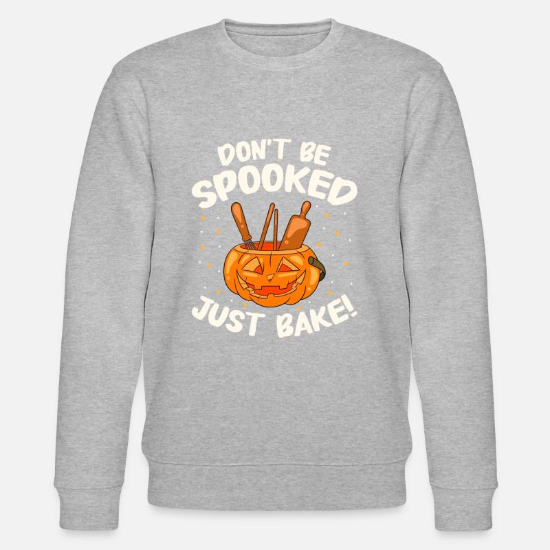 Bäcker Halloween Geschenke Konditor - Stanley/Stella Unisex Bio-Sweatshirt CHANGER  - Grau meliert