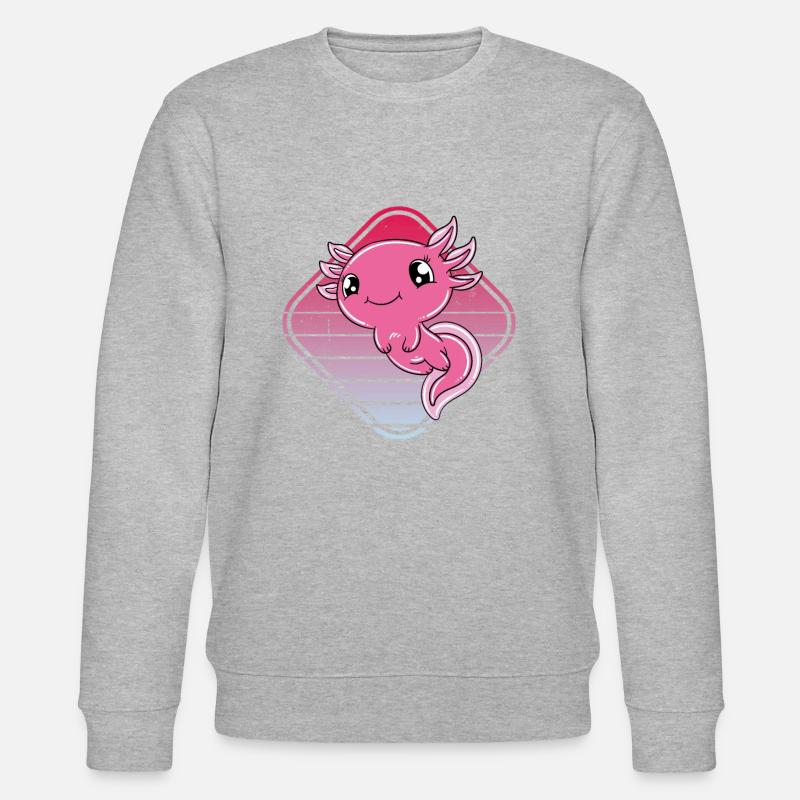 Axolotl mignon Axolotl drôle - Sweat bio CHANGER Stanley/Stella Unisexe - gris chiné