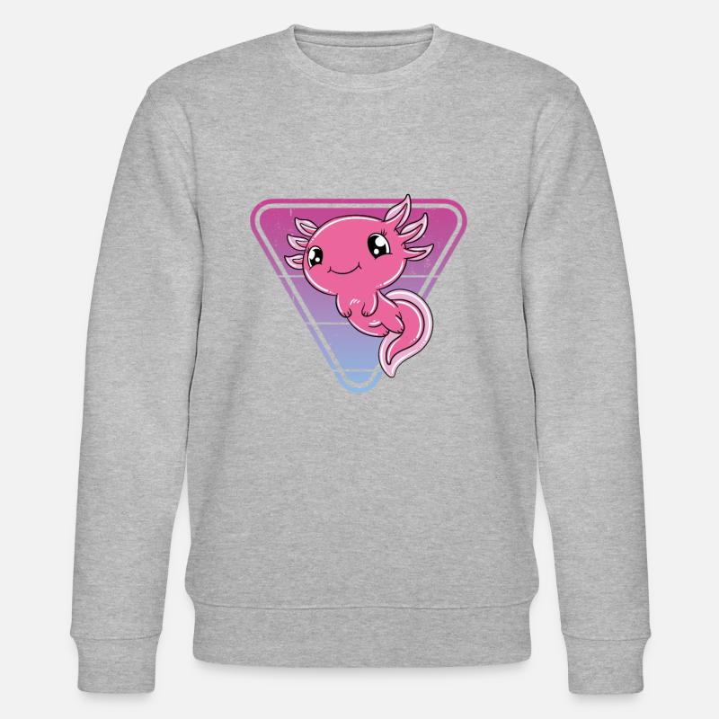 Axolotl mignon Axolotl drôle - Sweat bio CHANGER Stanley/Stella Unisexe - gris chiné