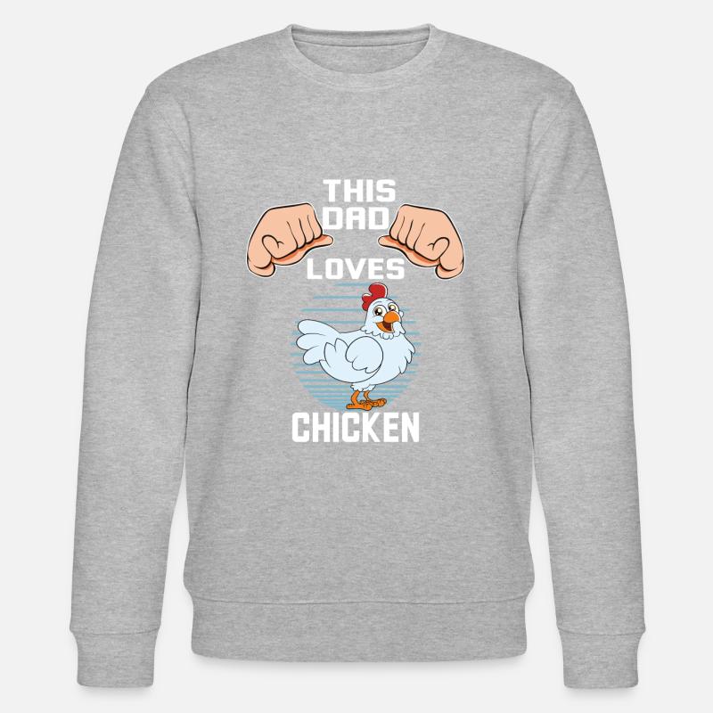 Lustiger Hühner Spruch Huhn - Stanley/Stella Unisex Bio-Sweatshirt CHANGER  - Grau meliert