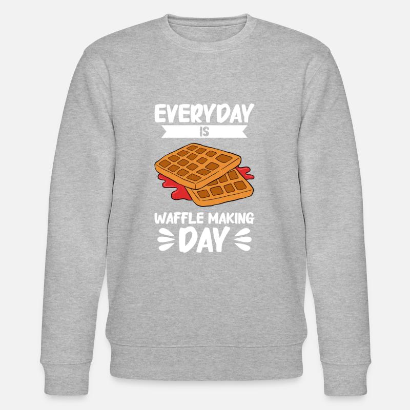 Waffle making waffle maker - Stanley/Stella CHANGER Unisex Organic Sweatshirt - heather grey