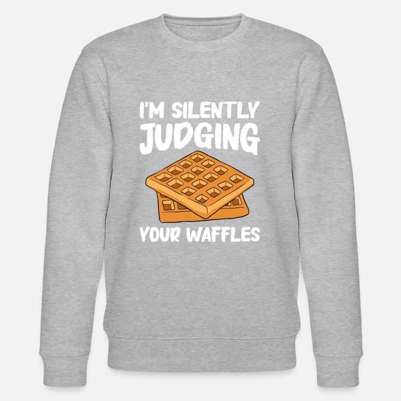 Waffle making waffle maker - Stanley/Stella CHANGER Unisex Organic Sweatshirt - heather grey