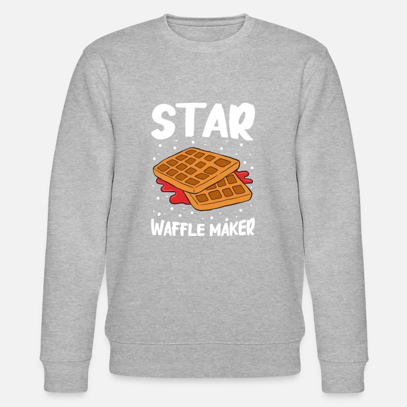 Waffle making waffle maker - Stanley/Stella CHANGER Unisex Organic Sweatshirt - heather grey