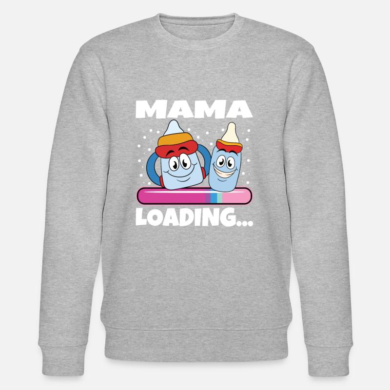 Mama 2024 werdende Mutter Schwangerschaft - Stanley/Stella Unisex Bio-Sweatshirt CHANGER  - Grau meliert