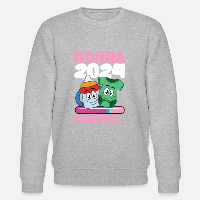 Nonna 2024 Loading Oma 2024 - Stanley/Stella Unisex Bio-Sweatshirt CHANGER - Grau meliert