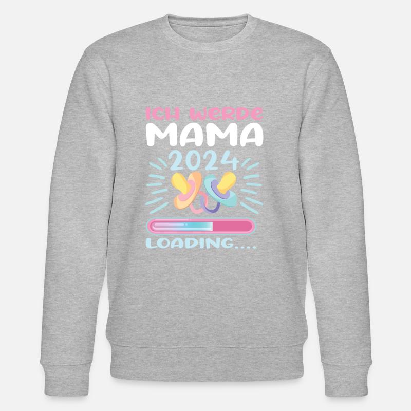 Mama 2024 werdende Mutter Schwangerschaft - Stanley/Stella Unisex Bio-Sweatshirt CHANGER - Grau meliert