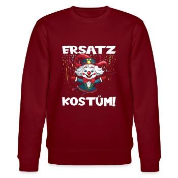 Karneval Kostüm Fasching Fastnacht - Stanley/Stella Unisex Bio-Sweatshirt CHANGER  - Burgunderrot - Vorne - Nik (191cm) & Marisol (170cm)