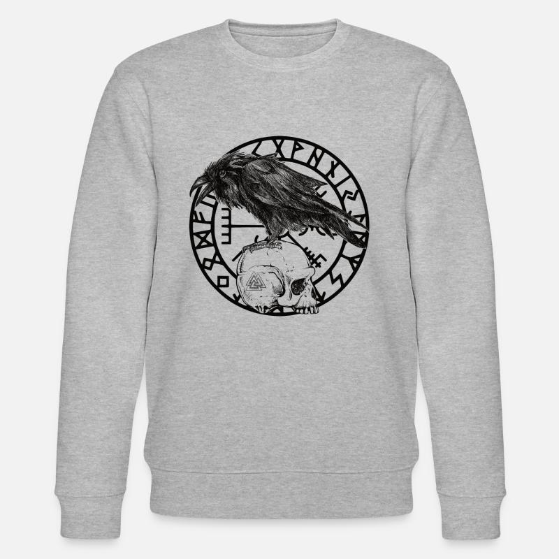 Skull Vegvisir - Stanley/Stella Unisex Bio-Sweatshirt CHANGER  - Grau meliert