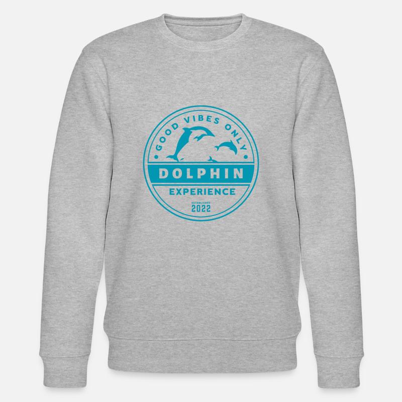 Dolphin Experience - Good Vibes Only - Stanley/Stella Unisex Bio-Sweatshirt CHANGER  - Grau meliert