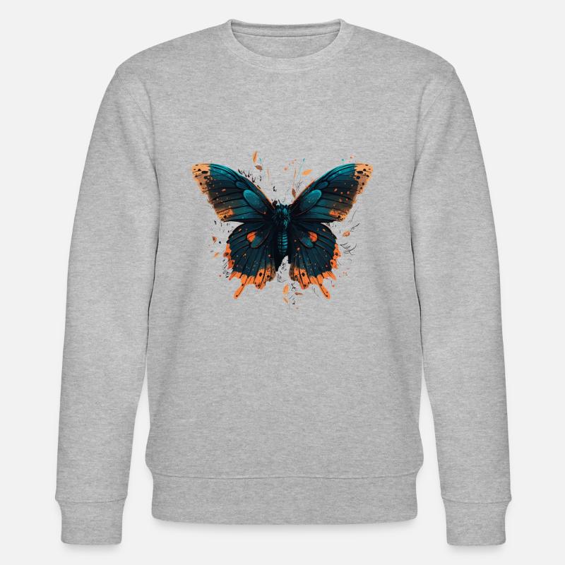 Image de papillon - Sweat bio CHANGER Stanley/Stella Unisexe - gris chiné