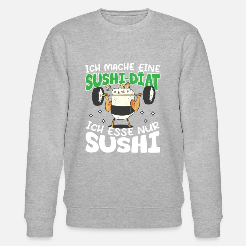 Sushi Diät - Stanley/Stella Unisex Bio-Sweatshirt CHANGER  - Grau meliert