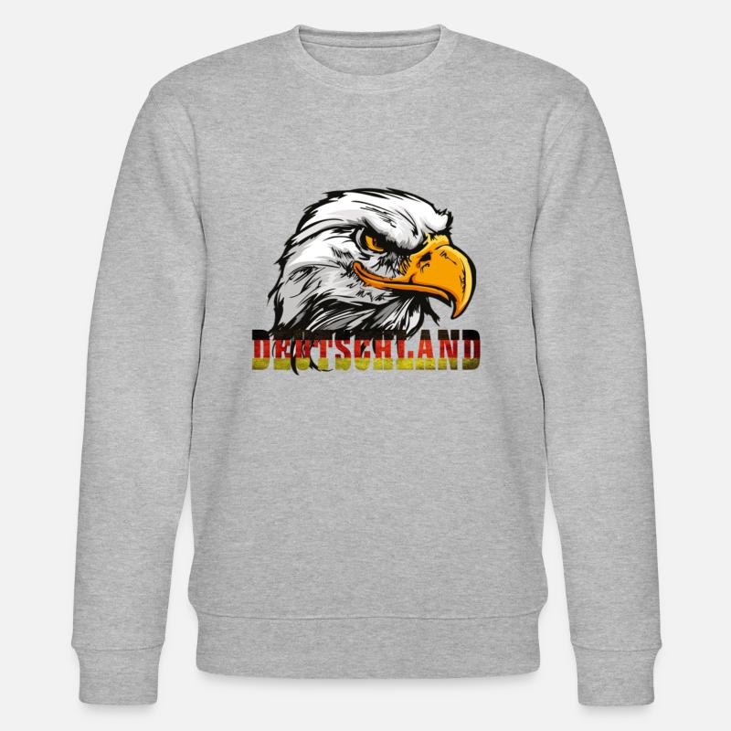 Germany with eagle - Stanley/Stella CHANGER Unisex Organic Sweatshirt - heather grey