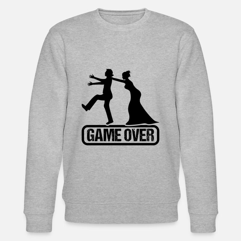Game Over Hochzeit - Stanley/Stella Unisex Bio-Sweatshirt CHANGER - Grau meliert