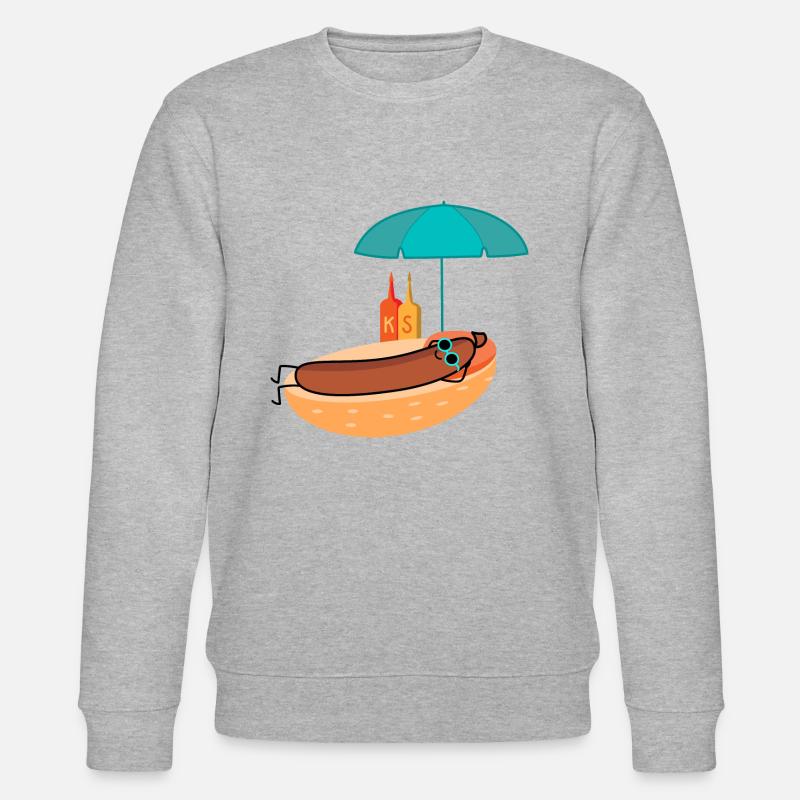 Bratwurst sur la plage - Sweat bio CHANGER Stanley/Stella Unisexe - gris chiné