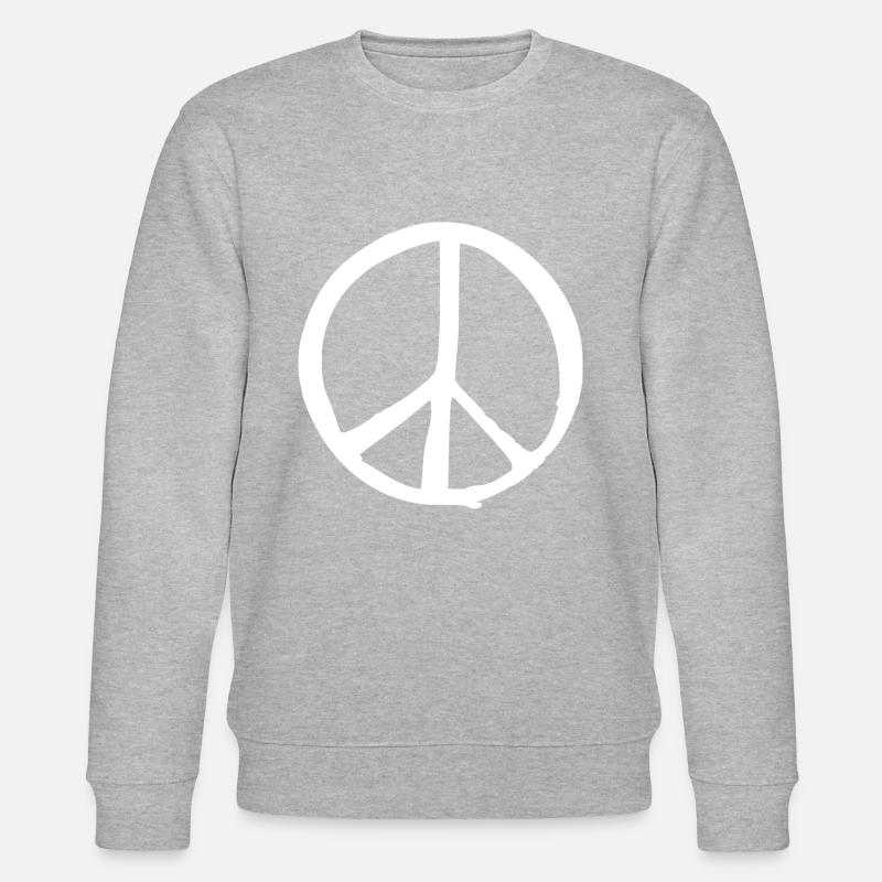 Peacezeichen - Stanley/Stella Unisex Bio-Sweatshirt CHANGER  - Grau meliert