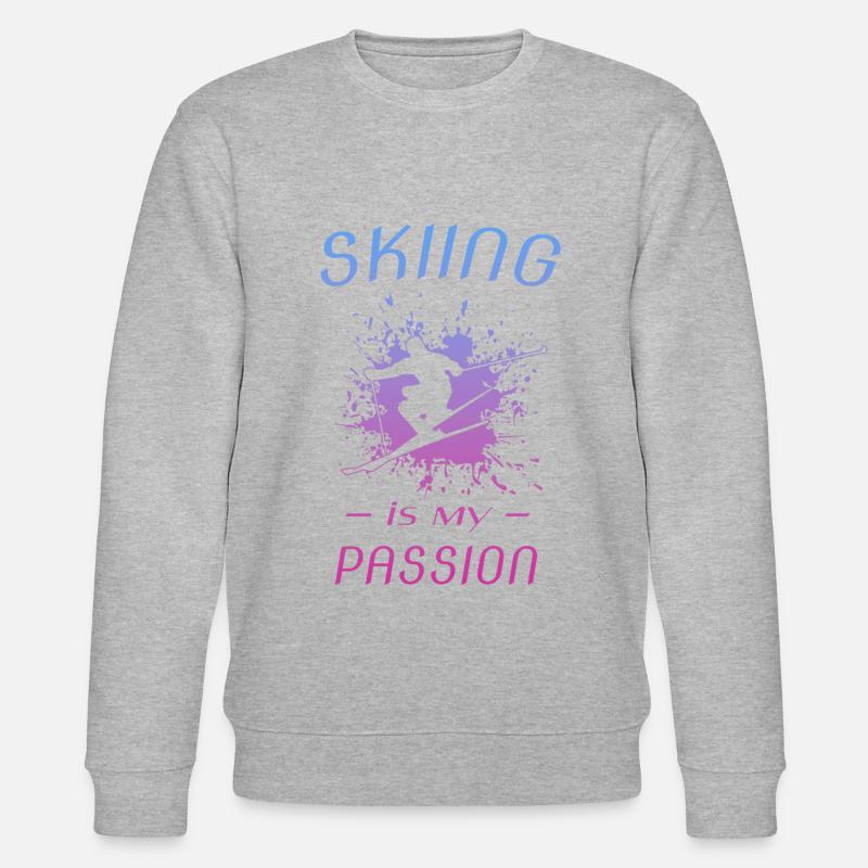 Skiing - Stanley/Stella Unisex Bio-Sweatshirt CHANGER  - Grau meliert