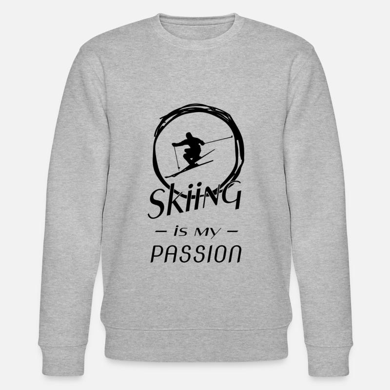 Skiing - Stanley/Stella Unisex Bio-Sweatshirt CHANGER  - Grau meliert