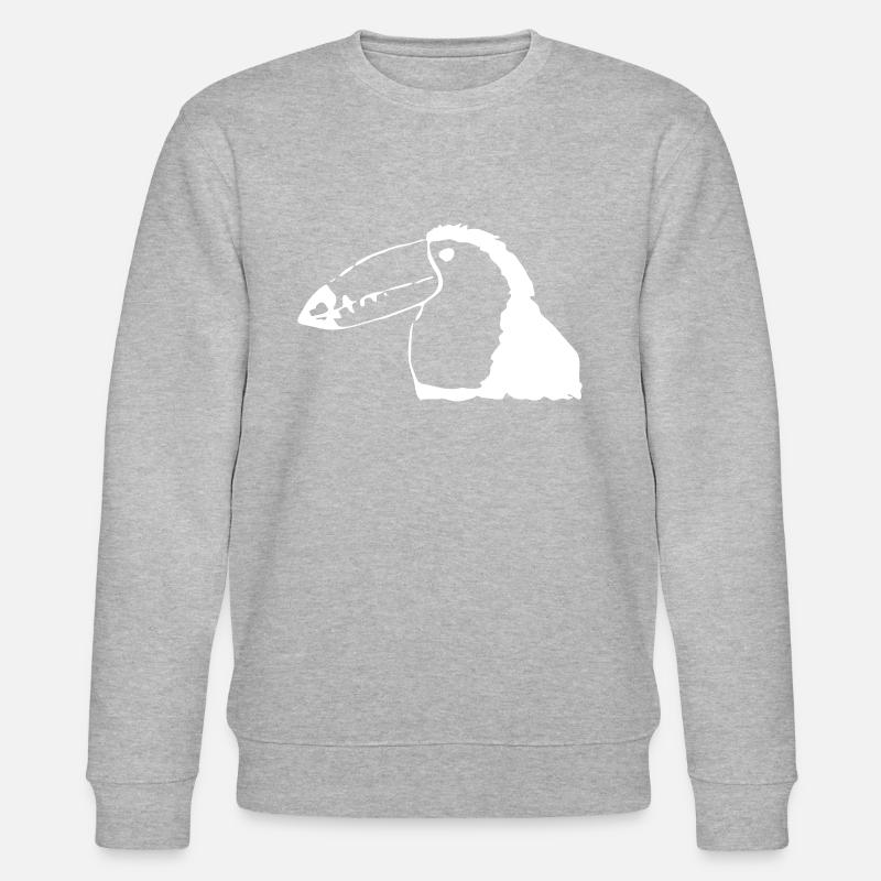 Tukan ähnlicher Vogel - Stanley/Stella Unisex Bio-Sweatshirt CHANGER  - Grau meliert