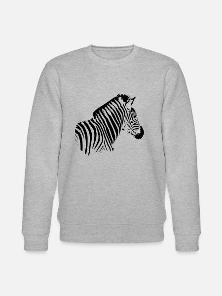 Zebra subject black - Stanley/Stella CHANGER Unisex Organic Sweatshirt - heather grey